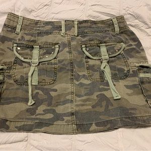 Lucy Paris camo rhinestone mini skirt